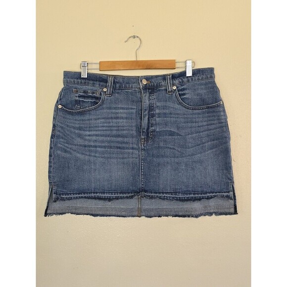 Madewell Step Hem Mini Denim Skirt Womens Size 32 - Picture 1 of 10